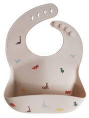 afwasbare slab mushie met dino print