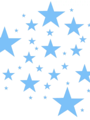 Muursticker sterren - Blauw