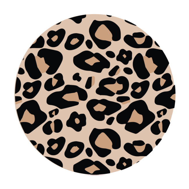 Muurcirkel panterprint- Bruin