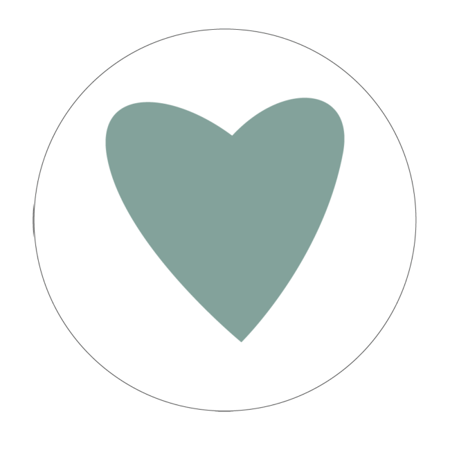 Muurcirkel hart - Groen