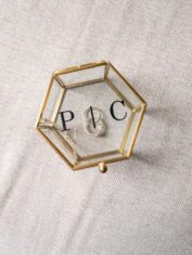 Ringdoosje goud met initialen